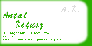 antal kifusz business card